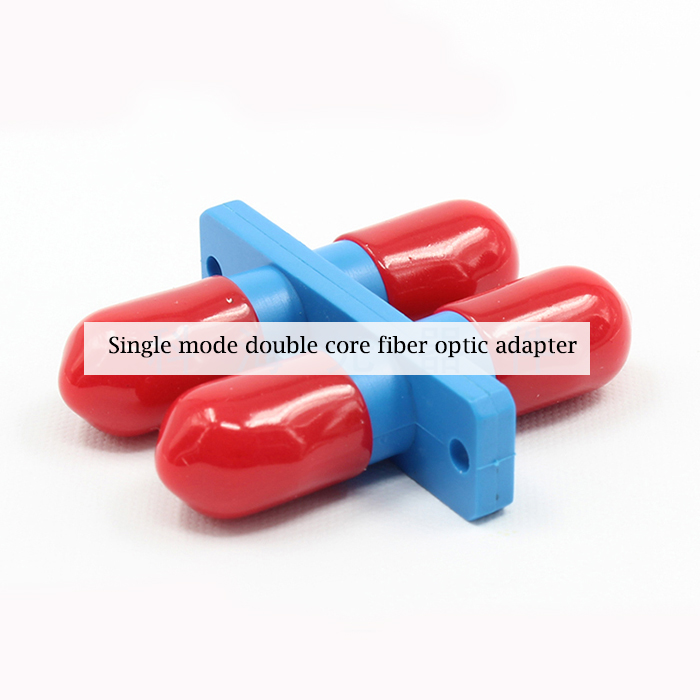 단일 모드 Double Core Plastic Fiber Optic Adapter ST Flange Plate